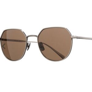 RAEN Byers Sunglasses, Brushed Pewter/Smoke Brown